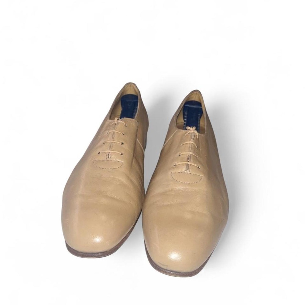Bally Pedro Switzerland Men's size 10.5 M Cream Tan Oxford Dress Shoes 648138 34